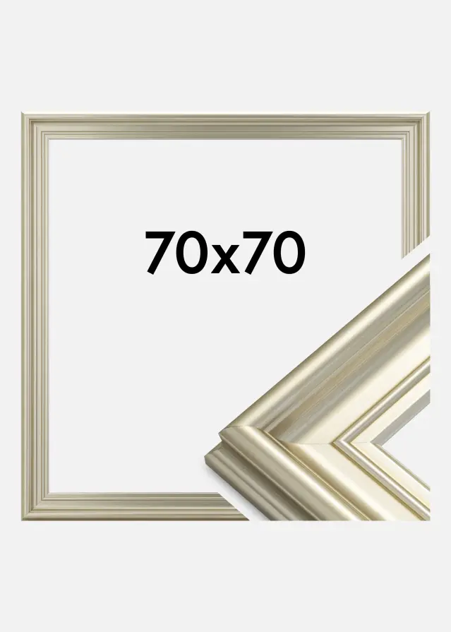Cornice Mora Premium Argento 70x70 cm