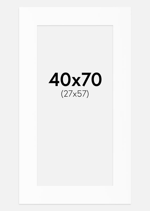 Passe-partout Bianco Standard (Bordo interno bianco) 40x70 cm (27x57)