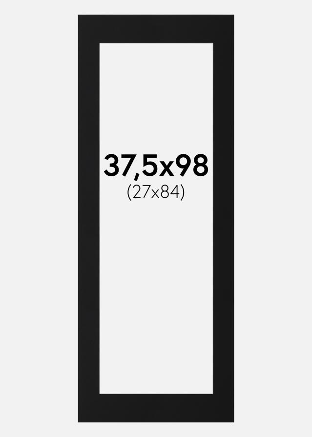 Passe-partout Nero Standard (Bordo interno bianco) 37,5x98 cm (27x84)