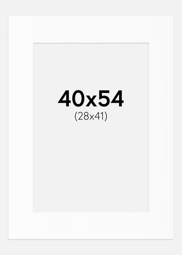 Passe-partout Bianco Standard (Bordo interno bianco) 40x54 cm (28x41)