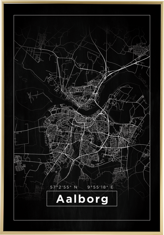 Mappa - Aalborg - Poster nero
