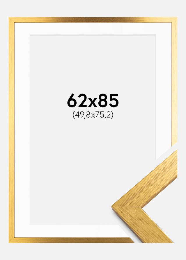 Cornice Gold Wood 62x85 cm - Passe-partout Bianco 20x30 inches