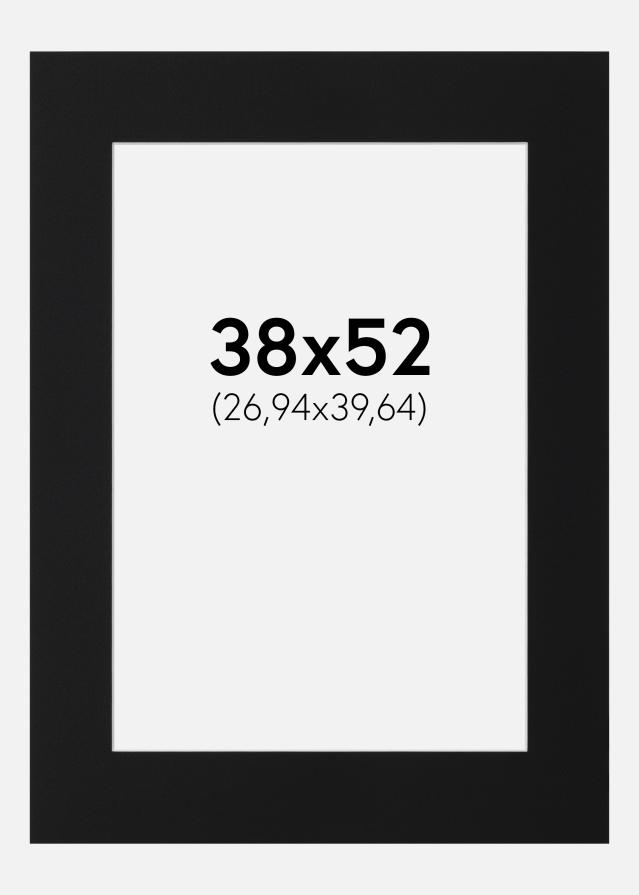 Passe-partout Nero Standard (Bordo interno bianco) 38x52 cm (26,94x39,64)