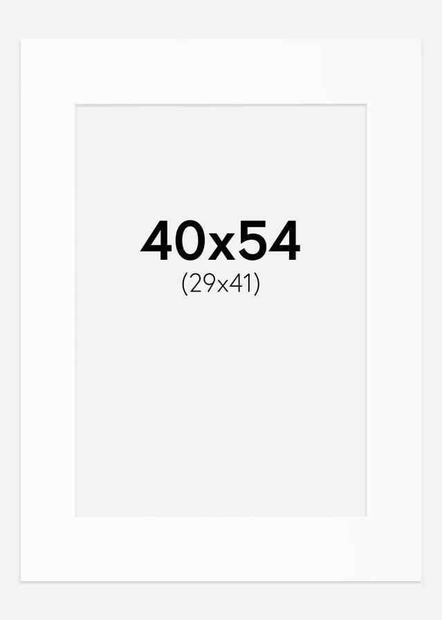 Passe-partout Bianco Standard (Bordo interno bianco) 40x54 cm (29x41)