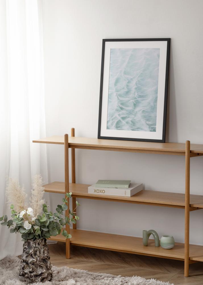 Cornice Jämtland Vetro acrilico Nero 9x80 cm