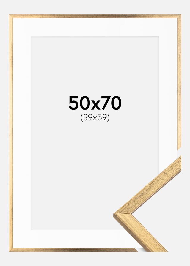 Cornice Galant Oro 50x70 cm - Passe-partout Bianco 40x60 cm