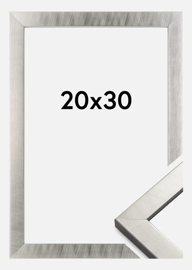 Cornice Uppsala Vetro acrilico Argento 20x30 cm