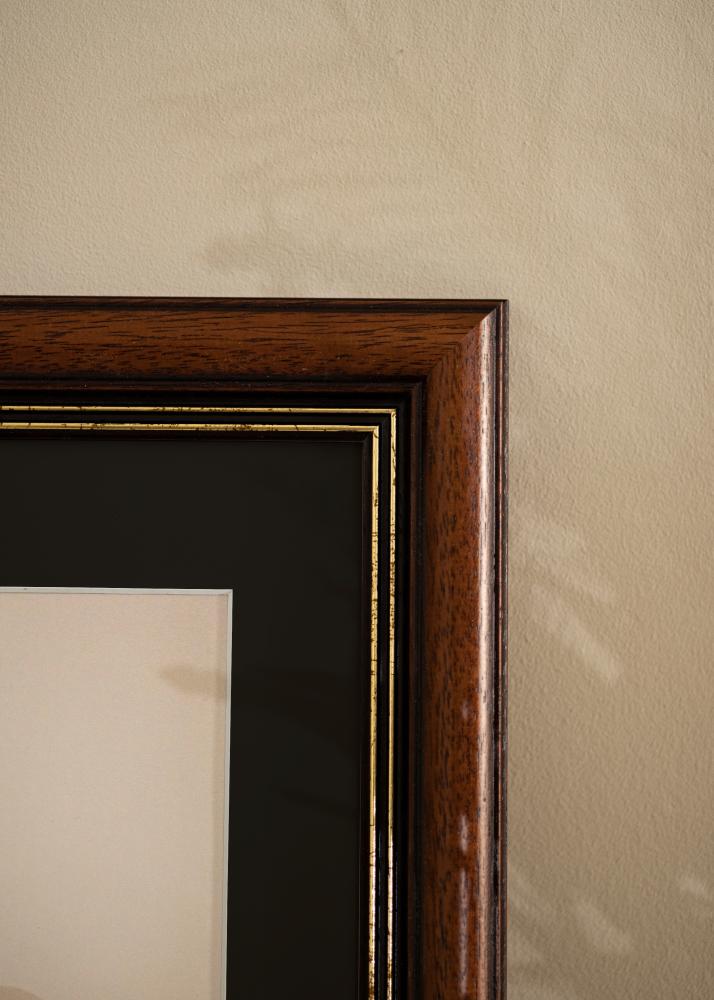 Cornice Old Rétro 30x40 cm - Passe-partout Nero 21x29,7 cm (A4)