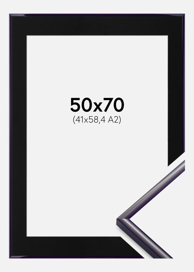 Cornice New Lifestyle Porpora 50x70 cm - Passe-partout Nero 42x59,4 cm (A2)