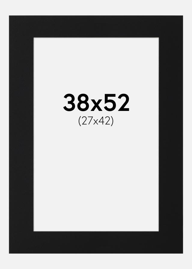 Passe-partout Nero Standard (Bordo interno bianco) 38x52 cm (27x42)