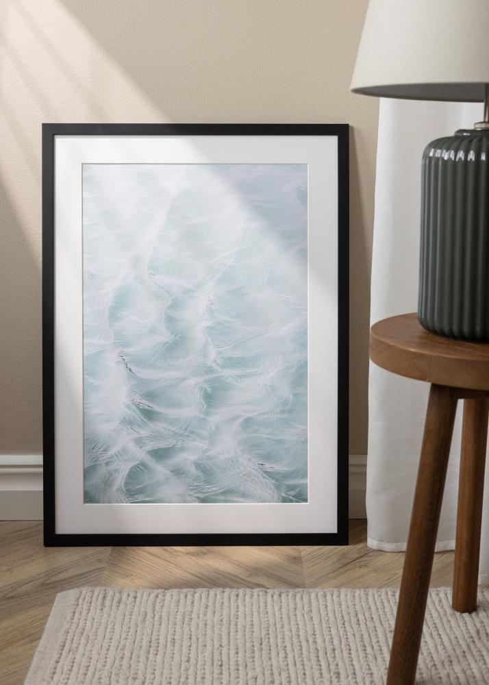 Cornice Jämtland Vetro acrilico Nero 9x80 cm