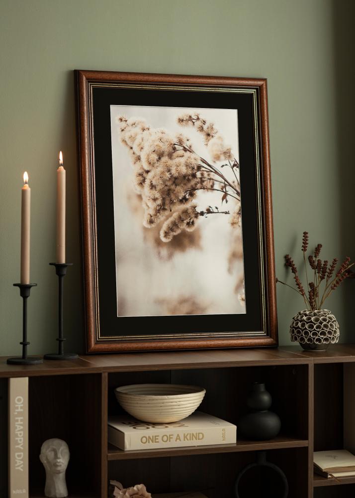 Cornice Old Rétro 30x40 cm - Passe-partout Nero 21x29,7 cm (A4)