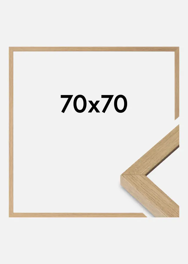 Cornice Hermes Vetro Acrilico Natural Oak 70x70 cm