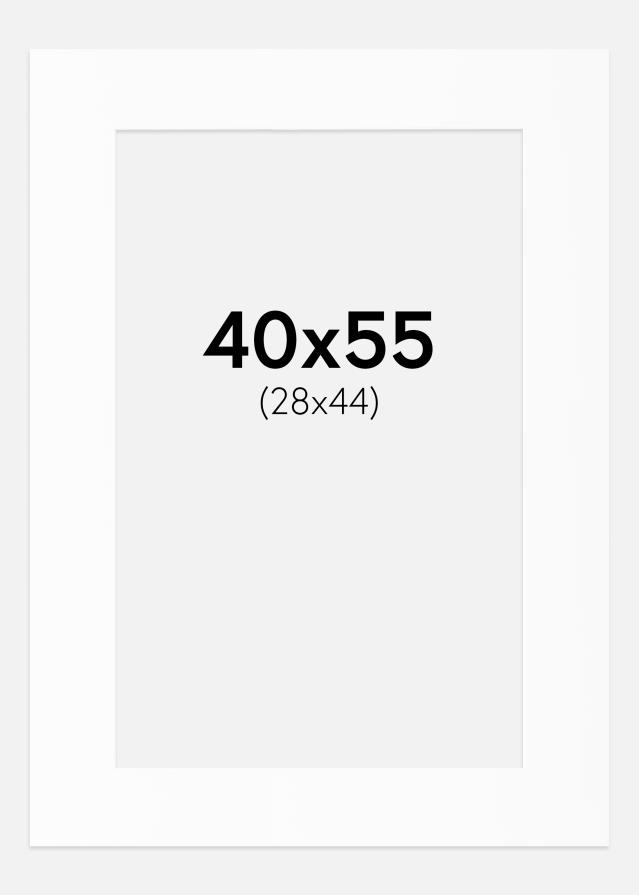 Passe-partout Bianco Standard (Bordo interno bianco) 40x55 cm (28x44)