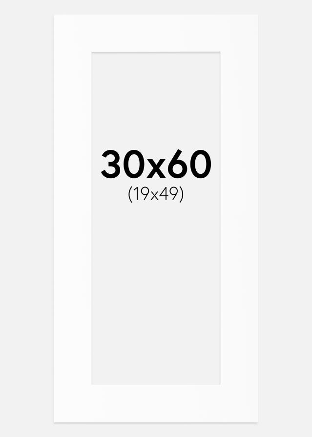 Passe-partout Canson Bianco (Bordo interno bianco) 30x60 cm (19x49)