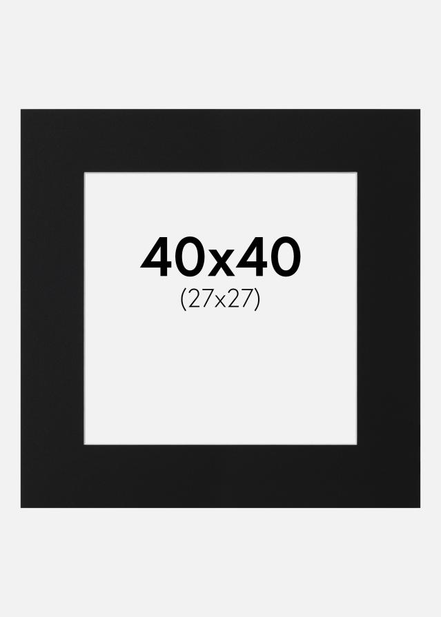 Passe-partout Nero Standard (Bordo interno bianco) 40x40 cm (27x27)