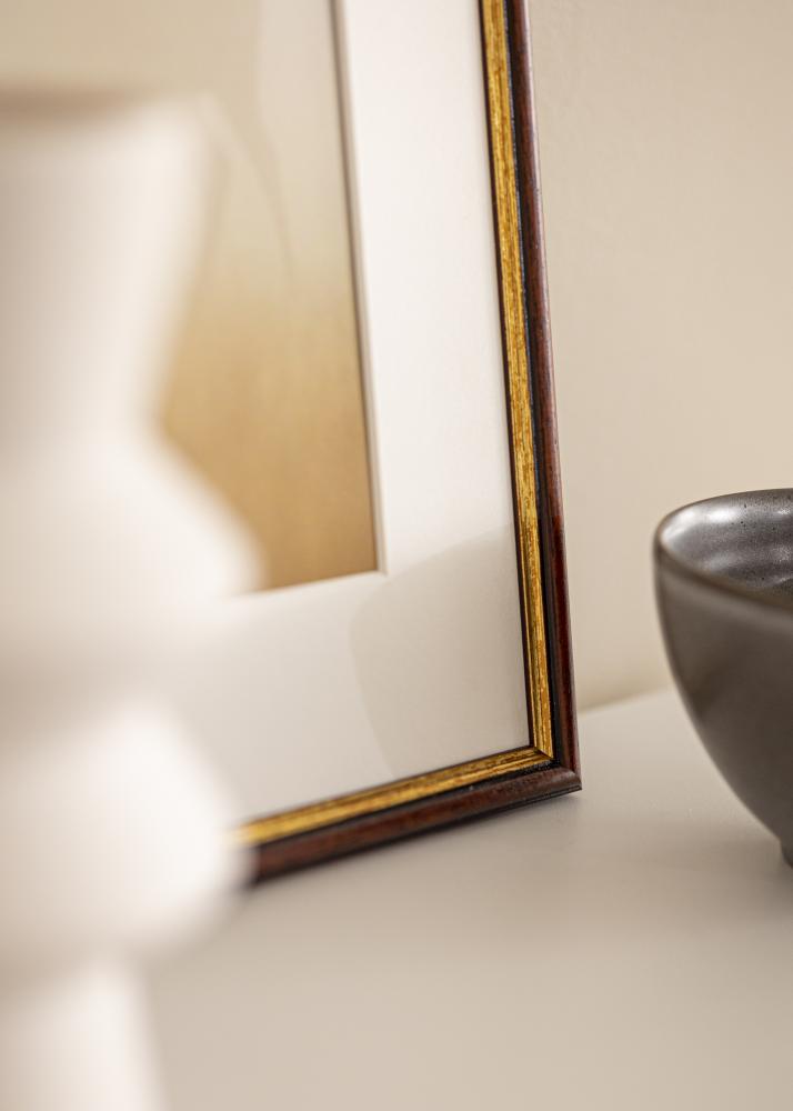 Cornice Horndal Marrone 34x42 cm - passe-partout Bianco 25x32 cm