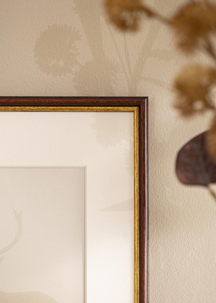 Cornice Horndal Marrone 34x42 cm - passe-partout Bianco 25x32 cm