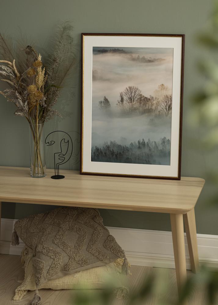 Cornice Horndal Marrone 34x42 cm - passe-partout Bianco 25x32 cm