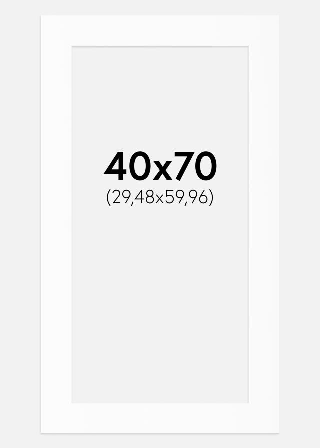 Passe-partout Bianco Standard (Bordo interno bianco) 40x70 cm (29,48x59,96)