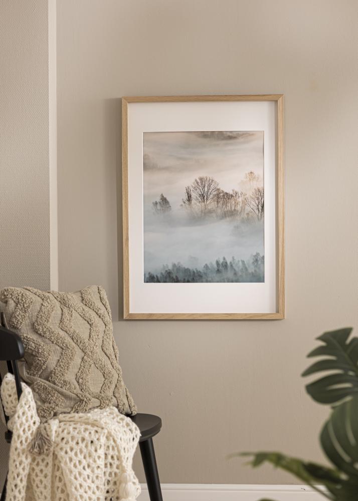 Cornice Amanda Scatola Vetro acrilico Rovere 50x70 cm