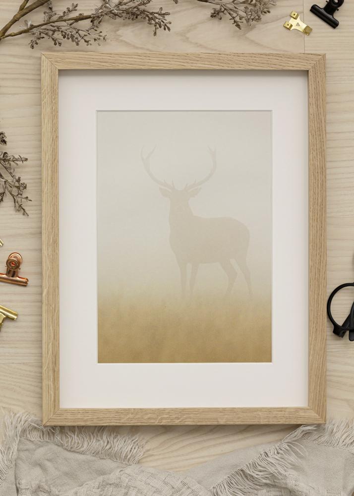 Cornice Amanda Scatola Vetro acrilico Rovere 50x70 cm