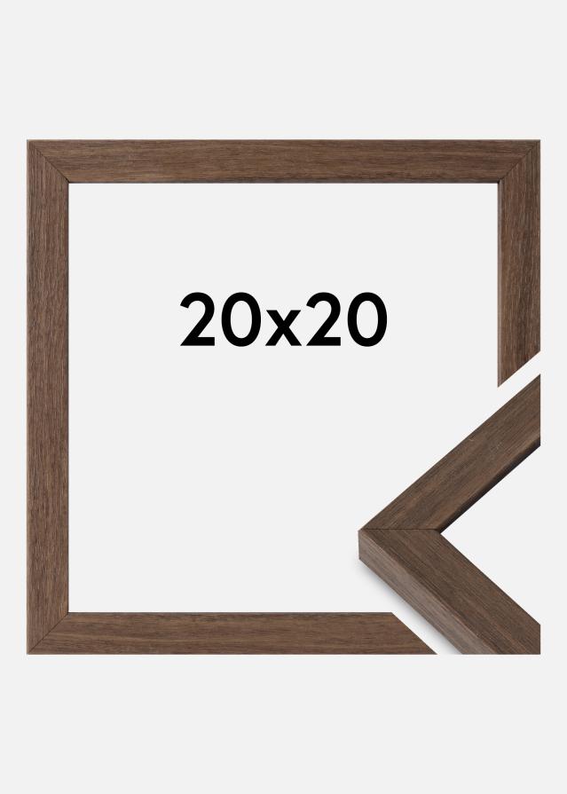 Cornice Hermes Vetro Acrilico Noce 20x20 cm