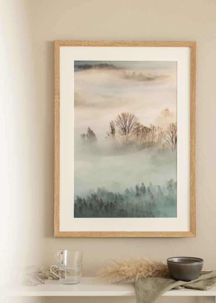 Cornice Fiorito Vetro acrilico Rovere chiaro 40x60 cm