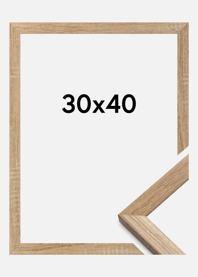 Cornice Fiorito Vetro acrilico Rovere chiaro 30x40 cm