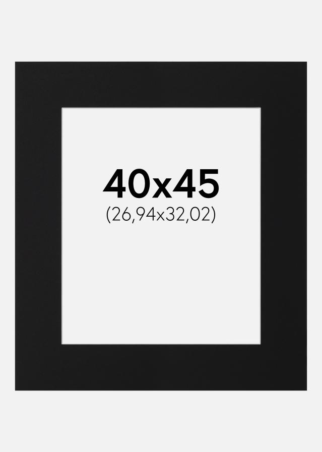 Passe-partout Nero Standard (Bordo interno bianco) 40x45 cm (26,94x32,02)