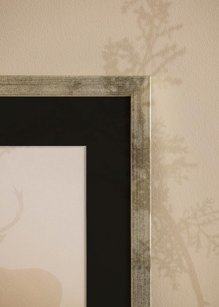 Cornice Stilren Argento 18x24 cm - Passe-partout Nero 13x18 cm