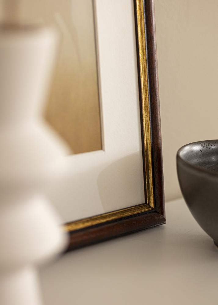 Cornice Siljan Marrone 55x55 cm - passe-partout Bianco 17x17 inches