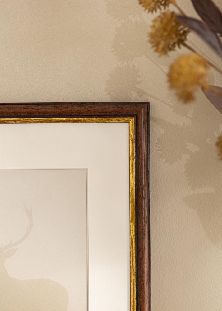 Cornice Siljan Marrone 55x55 cm - passe-partout Bianco 17x17 inches