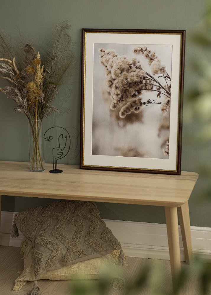 Cornice Siljan Marrone 55x55 cm - passe-partout Bianco 17x17 inches