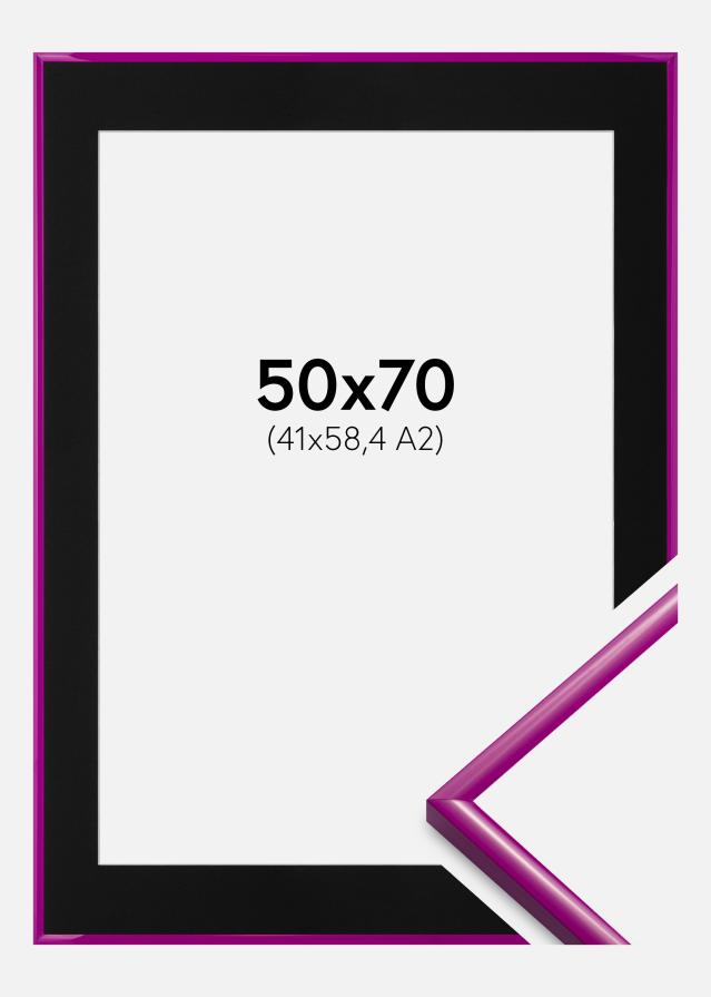 Cornice New Lifestyle Fuchsia 50x70 cm - Passe-partout Nero 42x59,4 cm (A2)