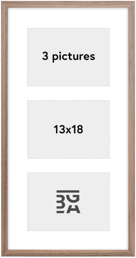 Edsbyn Cornici multiple IX Noce chiaro - 3 Immagini (13x18 cm)