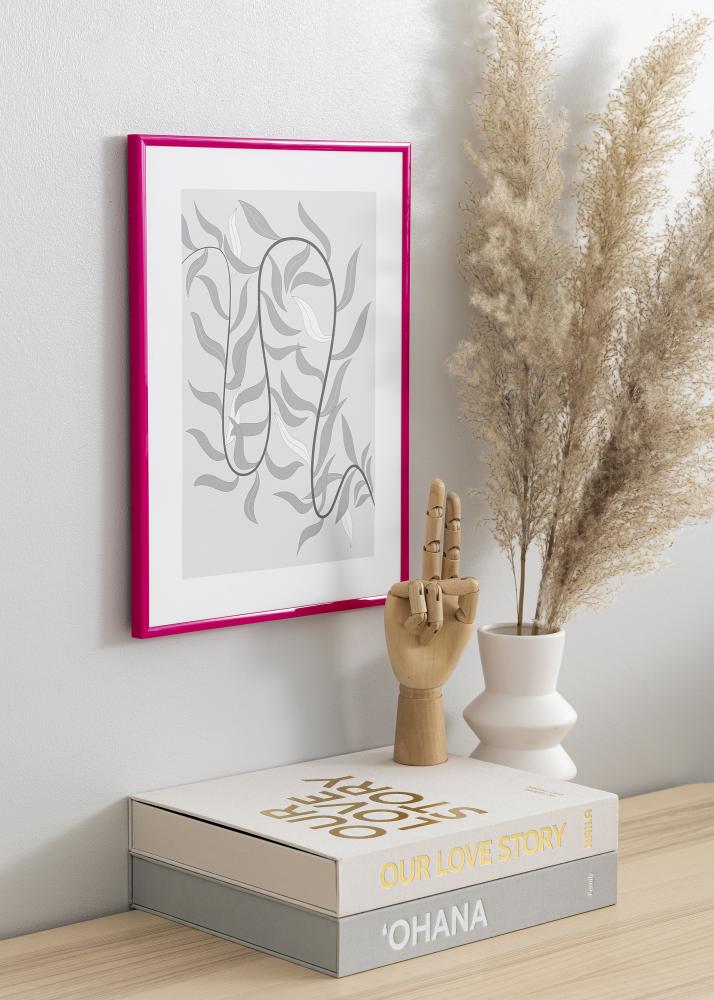 Cornice New Lifestyle Rosa scuro 50x70 cm - Passe-partout Bianco 16x24 inches