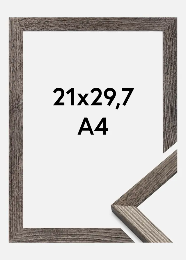 Cornice Fiorito Vetro acrilico Noce 21x29,7 cm (A4)