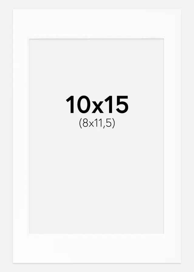 Passe-partout Canson Bianco (Bordo interno bianco) 10x15 cm (8x11,5)