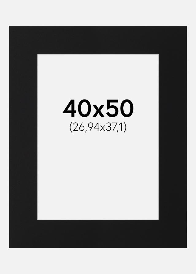 Passe-partout Nero Standard (Bordo interno bianco) 40x50 cm (26,94x37,1)