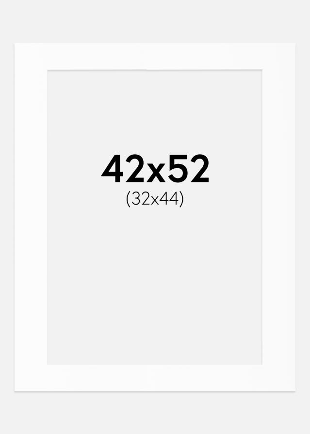 Passe-partout Bianco Standard (Bordo interno bianco) 42x52 cm (32x44)