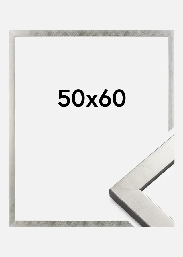 Cornice Uppsala Vetro acrilico Argento 50x60 cm