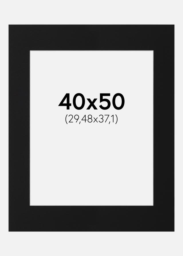 Passe-partout Nero Standard (Bordo interno bianco) 40x50 cm (29,48x37,1)