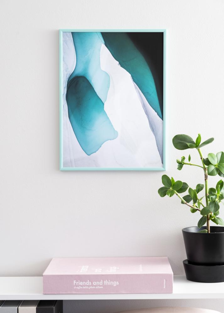 Cornice New Lifestyle Turchese 70x100 cm - Passe-partout Bianco 24x36 inches