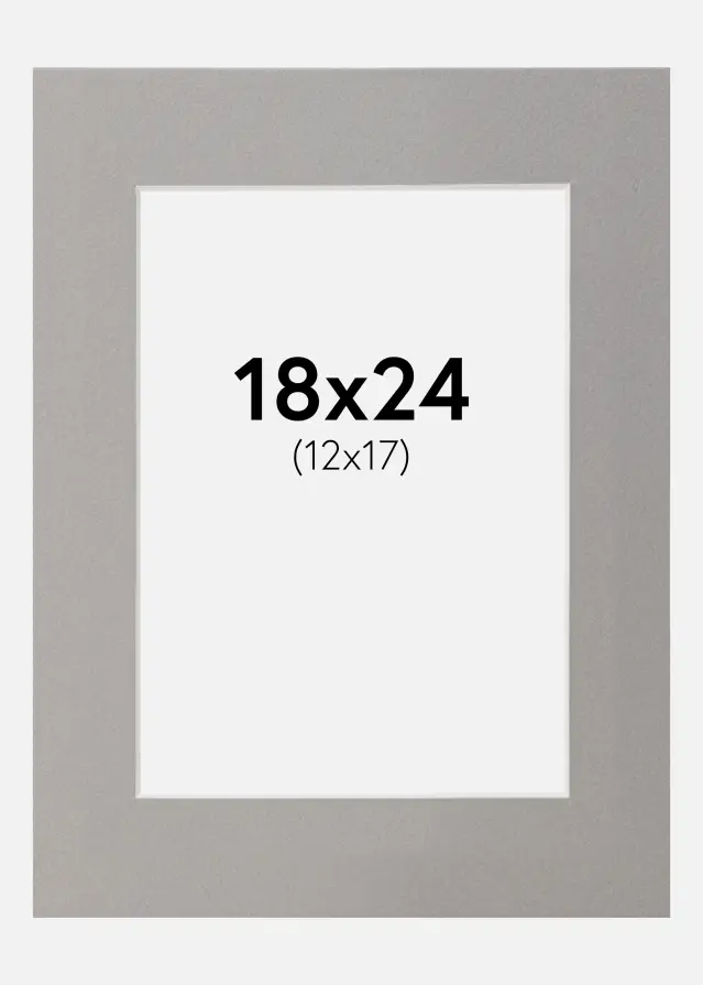 Passe-partout Grigio 18x24 cm (12x17)