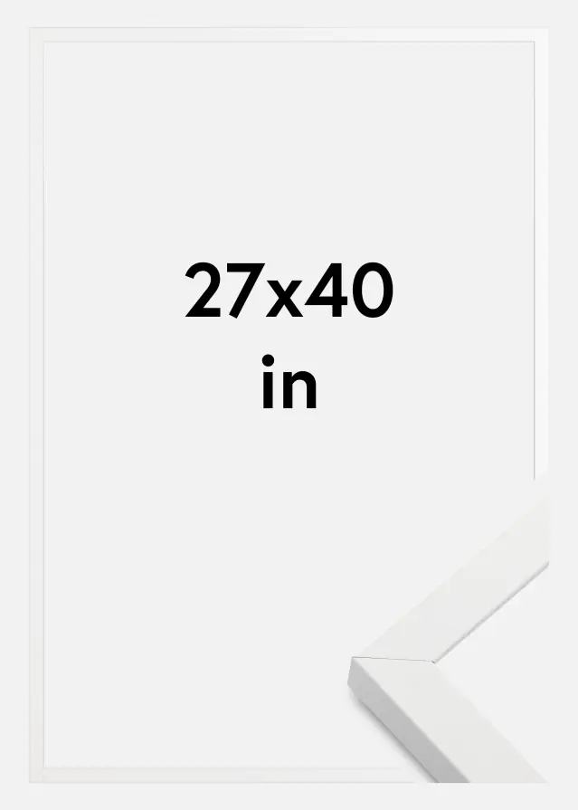 Cornice Amanda Scatola Vetro acrilico Bianco 27x40 inches (68,58x101,6 cm)