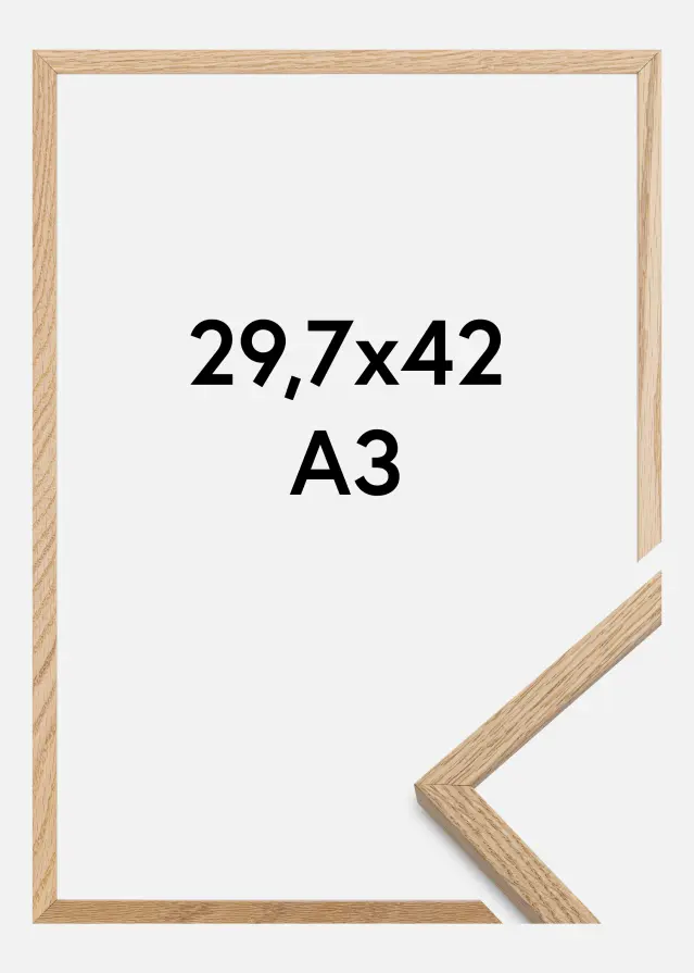 Cornice Oslo Vetro acrilico Rovere 29,7x42 cm (A3)