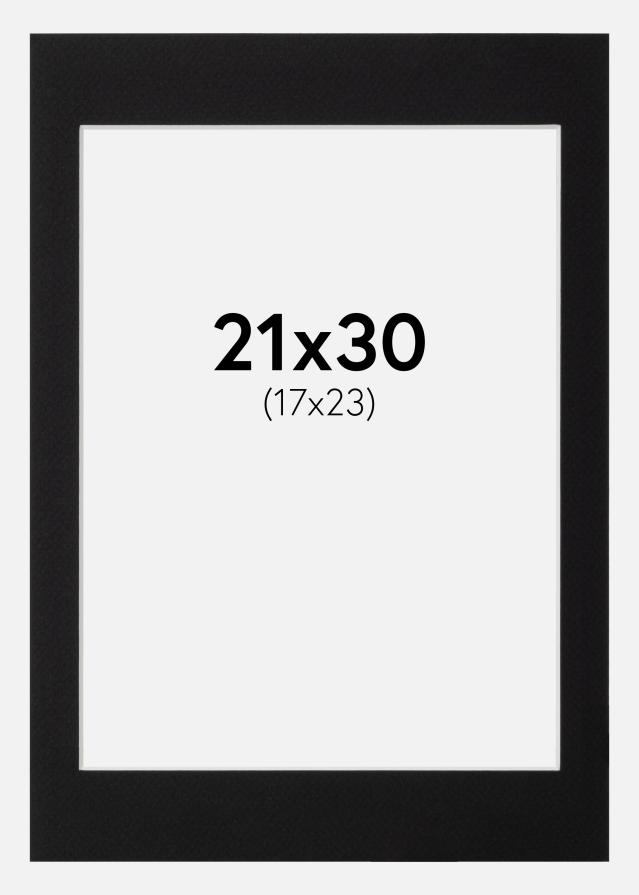 Passe-partout Canson Nero (Bordo interno bianco) 21x30 cm (17x23)