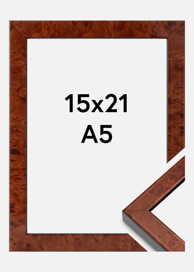 Cornice Hermes Vetro Acrilico Burr Walnut 15x21 cm (A5)