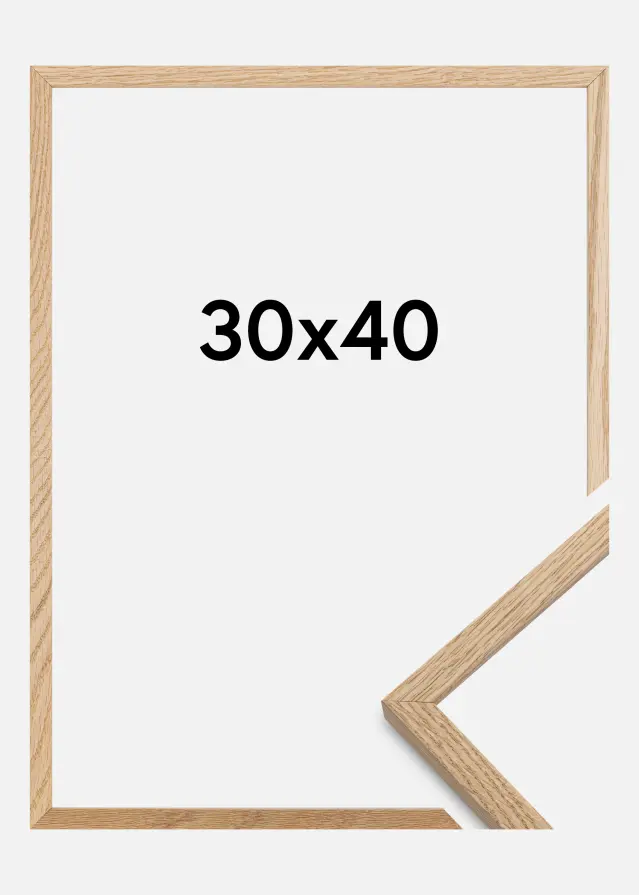 Cornice Oslo Vetro acrilico Rovere 30x40 cm